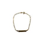 PULSEIRA OURO 9K CRIANÇA 3+1 COM CHAPA