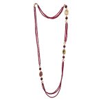 FIO PRATA PEDRAS LILÁS COMPRIDO