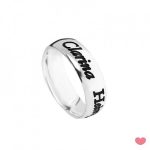 ANEL PRATA COM 3 NOMES PERSONALIZADOS