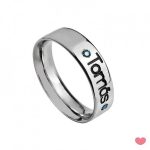 ANEL PRATA COM 1 NOME PERSONALIZADO E ZIRCÓNIAS