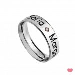 ANEL PRATA COM 3 NOMES PERSONALIZADOS E ZIRCÓNIAS