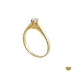 ANEL OURO AMARELO SOLITÁRIO PASSION GOLD 19K