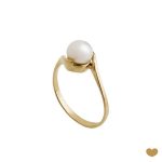 ANEL OURO AMARELO SOLITÁRIO PASSION GOLD 19K COM PÉROLA