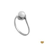 ANEL OURO BRANCO SOLITÁRIO PASSION GOLD 19K COM PÉROLA