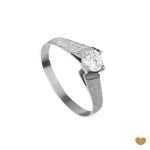 ANEL OURO BRANCO SOLITÁRIO PASSION GOLD 19K