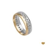 ALIANÇA OURO BICOLOR PASSION GOLD 19K - 6,0MM