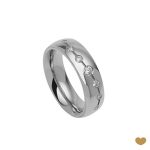 ALIANÇA OURO BRANCO PASSION GOLD 19K - 6,0MM