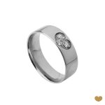 ALIANÇA OURO BRANCO PASSION GOLD 19K - 6,0MM