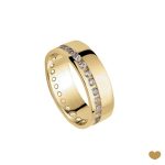 ALIANÇA OURO AMARELO PASSION GOLD 19K ANILHA - 6,2MM ZIRCÓNIAS