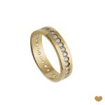 ALIANÇA OURO AMARELO PASSION GOLD 19K ANILHA - 5,3MM ZIRCÓNIAS