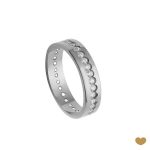 ALIANÇA OURO BRANCO PASSION GOLD 19K ANILHA - 5,3MM ZIRCÓNIAS