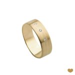 ALIANÇA OURO AMARELO PASSION GOLD 19K  ANILHA COM ZIRCÓNIAS - 5,9MM