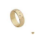 ALIANÇA OURO AMARELO PASSION GOLD 19K - 6,4MM COM ZIRCÓNIAS
