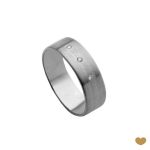 ALIANÇA OURO BRANCO PASSION GOLD 19K  ANILHA  COM ZIRCÓNIAS - 5,9MM