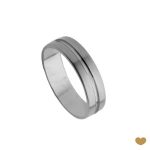 ALIANÇA OURO BRANCO PASSION GOLD 19K ANILHA - 5,1MM
