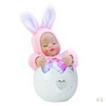 BIBELOT OVO C/BEBE ROSA CORAÇAO