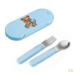SET COLHER E GARFO AZUL URSO