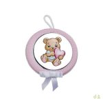 MEDALHA BERÇO C/MUSICA URSO C/CORAÇAO