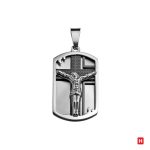 PENDENTE HASSU CHAPA OVAL COM CRISTO