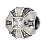 CONTA SILVERADO ENAMEL WHITE HEARTS CZ