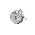 CONTA SILVERADO PENDENTE CORAÇAO E CHAVE