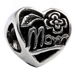 CONTA SILVERADO CORAÇÃO MÃE COM FLOR