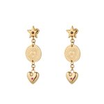 Brincos LIU JO Estrela e Coração Dourado