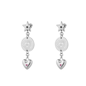 Brincos LIU JO Estrela e Coração Prateado