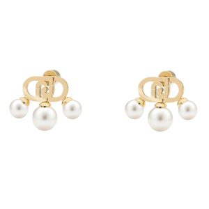 BRINCOS LIU JO PÉROLAS DOURADO