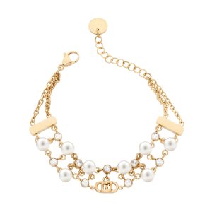 PULSEIRA LIU JO PÉROLAS DOURADO