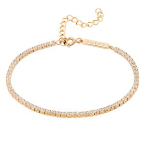 Pulseira Unike Classy Tennis Shiny Golden